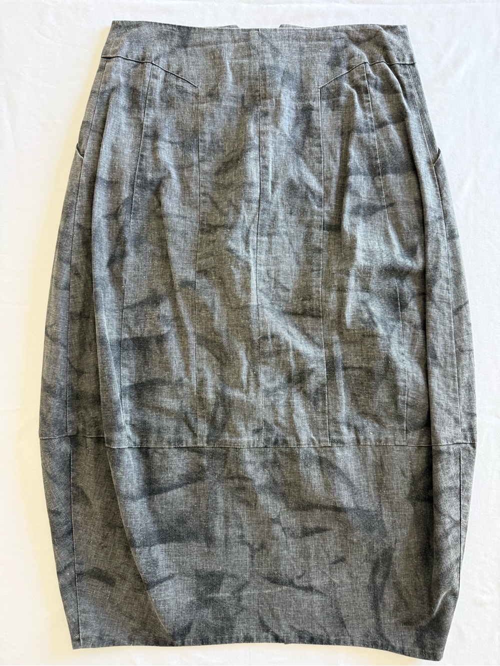 Maya Negri Gray Front-Zip Pencil Skirt - Picture 9 of 9